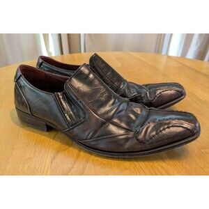Delli Aldo Men's Toe Slip On Loafers Brown Formal Dress Shoes Size 44 Us 11